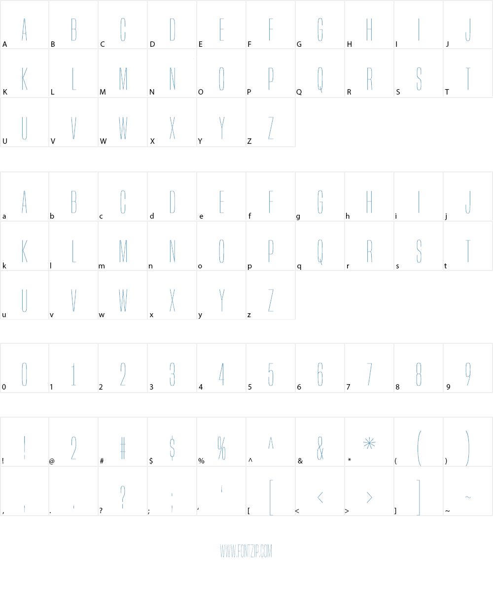 Built Titling El Font Character